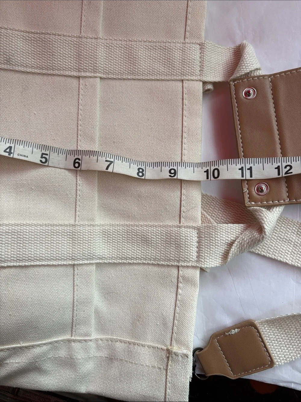 Canvas Tote Bag in Cream - Minimal Carryall